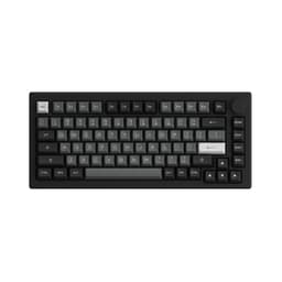 Akko 5075B Plus Mechanical Keyboard 75% Percent RGB Hot-swappable Creamy Keyboard with Knob, Black & Silver Theme with PBT Double Shot ASA Profile Keycaps V3 Creamy Yellow Pro Switch V3 Creamy Yellow Pro Black & Silver