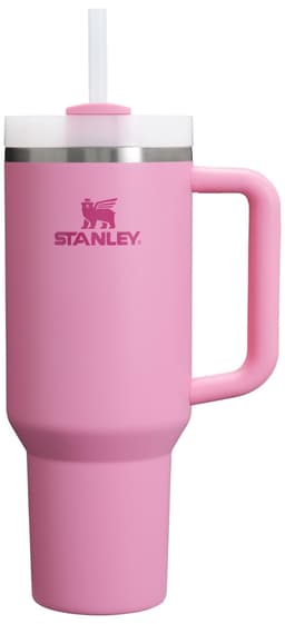 STANLEY Quencher H2.0 Tumbler with Handle and Straw 40 oz | Flowstate 3-Position Lid | Cup Holder Compatible for Travel | Insulated Stainless Steel Cup | BPA-Free | Peony 40 Ounces Peony