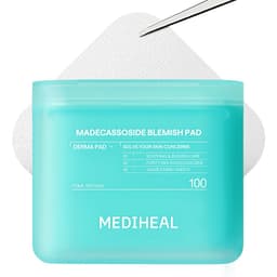 MEDIHEAL Toner Pads 100 Count - Madecassoside Blemish Care Toner Pad with Centella Asiatica - Improves Uneven Skin Tone & Deep Hydration - Vegan Hypoallergenic Face Gauze, Korean Skin Care Madecassoside 100 Count (Pack of 1)