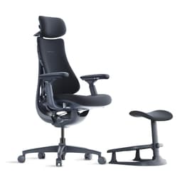 LiberNovo Dynamic Ergonomic Desk Chair + StepSync Footrest Bundle - Comfy Home Office Chair with Adaptive Lumbar Support, 160° Recline & Built-in Spine Stretch, Black+48cm Midnight Black 48cm Chair + Footrest