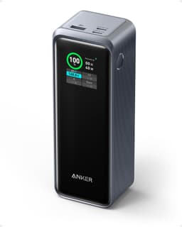 Anker Prime Power Bank, 27,650mAh 3-Port 250W Portable Charger for Travel, TSA-Approved, Smart App, for MacBook Pro/Air, iPhone 16/15/14 Series, Samsung, Laptops, and More (Charging Base Not Included) PowerBank(Black)