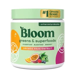 Bloom Nutrition Superfood Greens Powder, Digestive Enzymes with Probiotics and Prebiotics, Gut Health, Bloating Relief for Women, Chlorella, Juice Mix w/Beet Root Powder, 30 SVG, Orange Passionfruit Orange Passionfruit 30 Servings (Pack of 1)