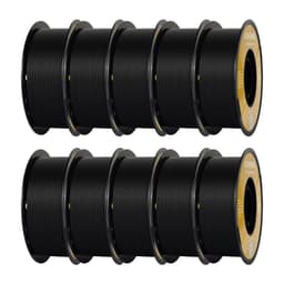 Kingroon Matte PLA Filament 1.75mm 3D Printer Filament Matte Filament 10kg Dimensional Accuracy +/- 0.02 mm (10 Rolls Black) 10 Rolls Matte Black