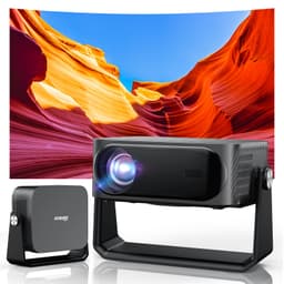 [2000 ANSI/Auto Focus & Keystone/Built-in APP] 4K Outdoor Projector with Wifi and Bluetooth, Smart Portable Projector with Built in Apps YouTube/PrimeVideo & Dolby, Home Theater Projector with HDR10+ Gunmetal Gray
