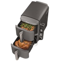 Ninja DoubleStack XL Smart Air Fryer, 2-Basket, 10 QT, 6-in-1, DoubleStack Technology Cooks 4 Foods at Once, Space Saving Design, Air Fry, Broil, Bake SL451 10.0 Qt