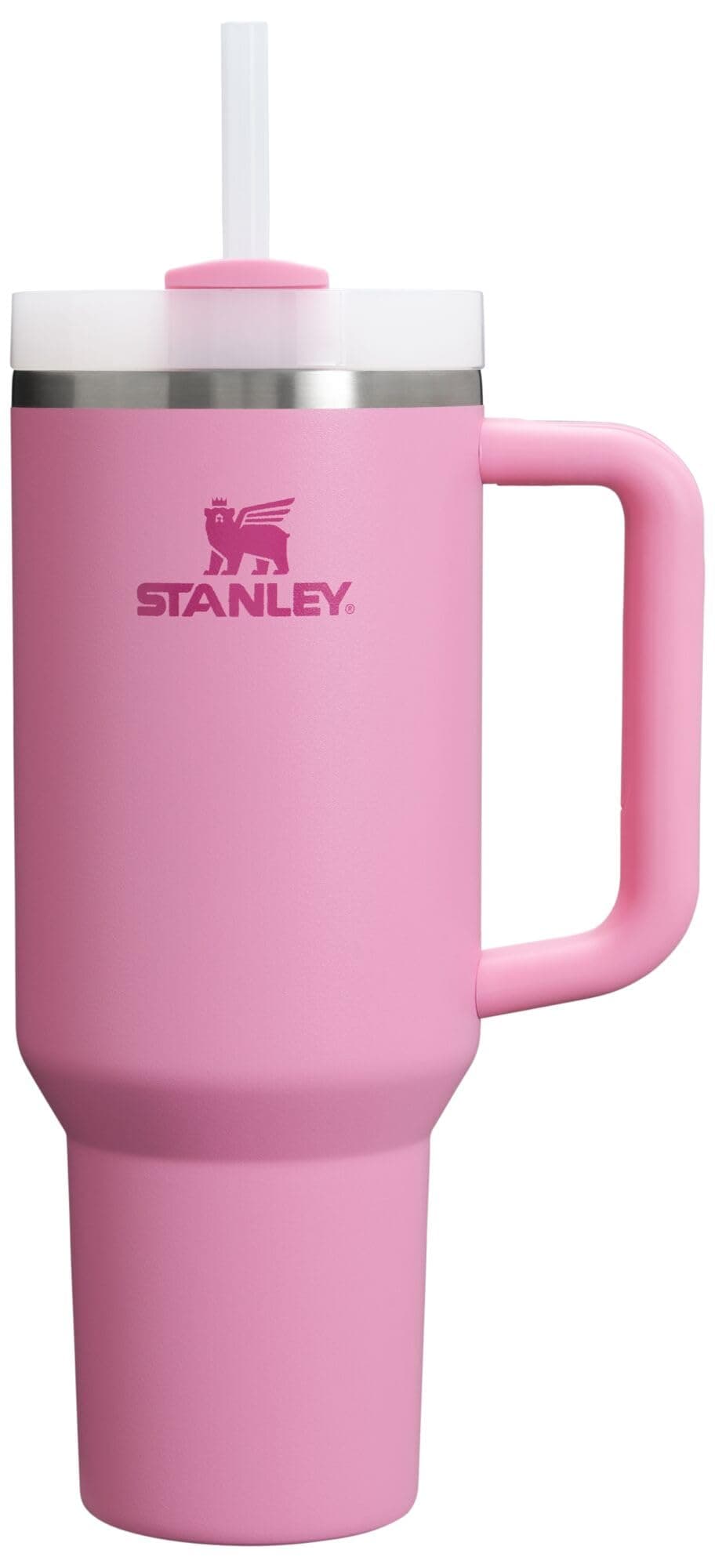 STANLEY Quencher H2.0 Tumbler with Handle and Straw 40 oz | Flowstate 3-Position Lid | Cup Holder Compatible for Travel | Insulated Stainless Steel Cup | BPA-Free | Peony 40 Ounces Peony