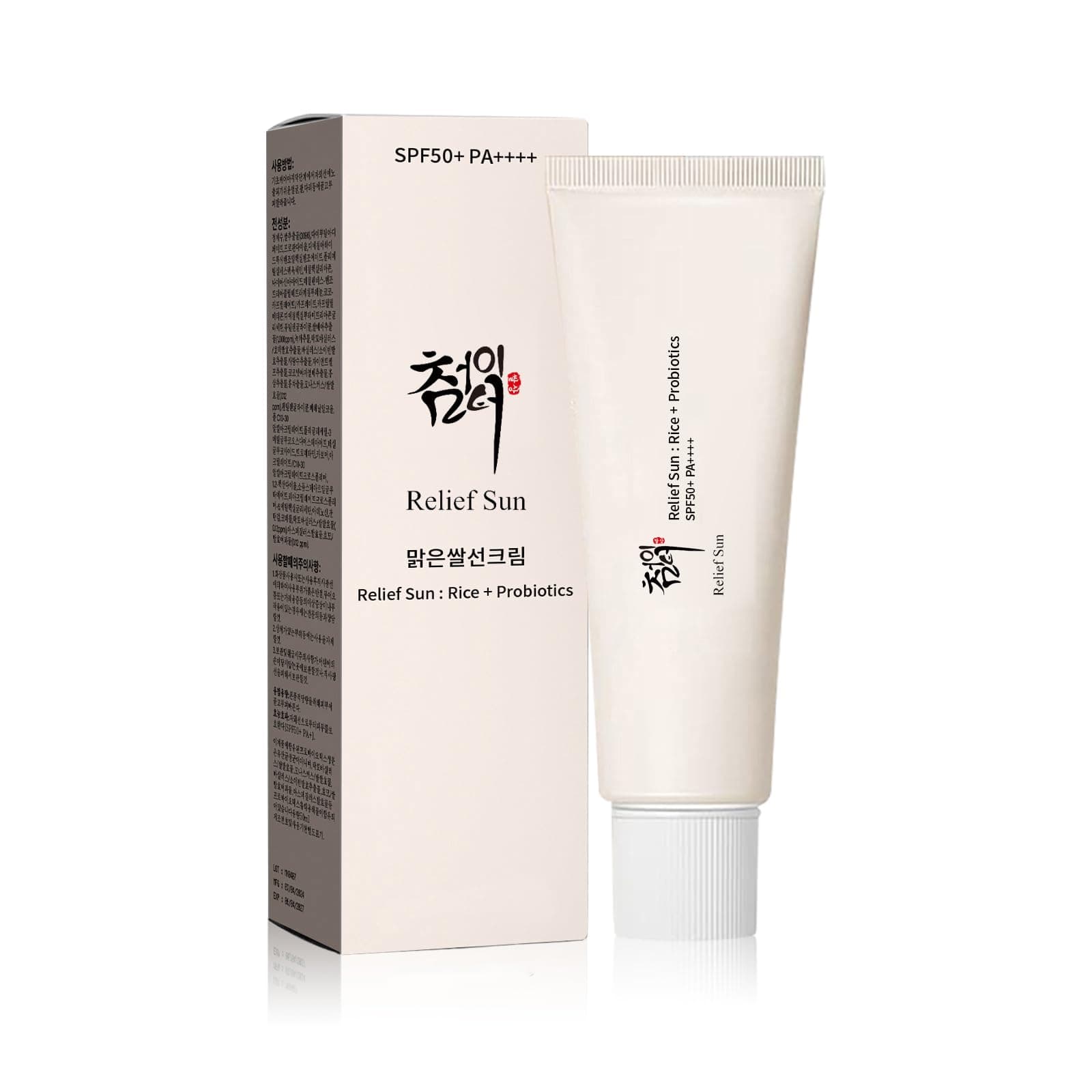 Organic Korean sunscreen SPF50+, PA++++ Riceand Probiotics | Korean Skin Care Solution for All Skin TypesNourishing Skin Protection and UV Def(1PCS)
